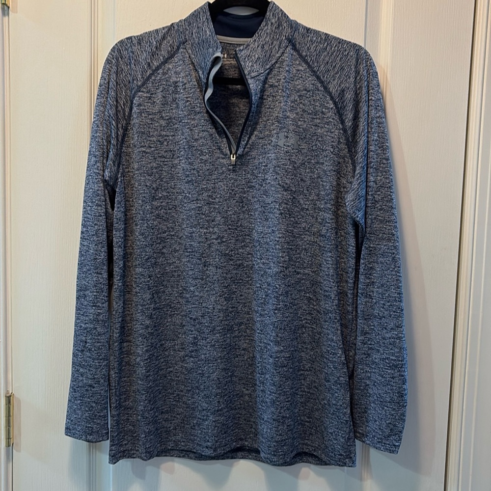 Men’s Under Armour HEATGEAR Lightweight long sleeve 3/4 zip shirt, size Med